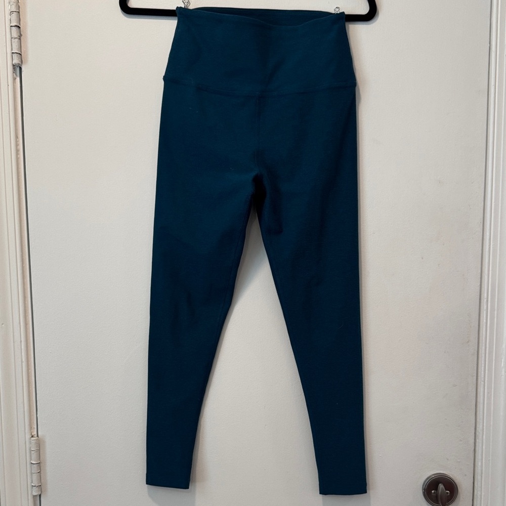 Beyond Yoga Teal Heather Caught in the Midi Leggings